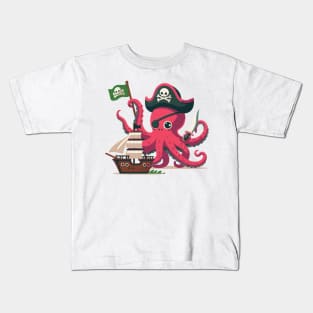 Pirate Octopus Kids T-Shirt